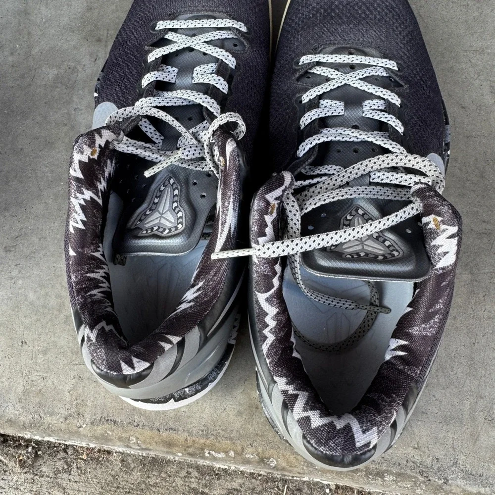 Nike Kobe 8 System BHM Philippines Men 10 Gray Geometric 583659-001 Sneaker Shoe
